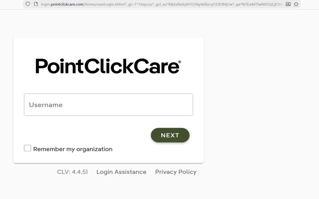 poinclickcare login cna pcc login